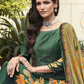 Jyoti Fashion Women's Green Velvet Floral Digital Printed Kurta with Trouser & Dupatta | Swadesiicart