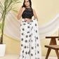 Amodini Designer Studio Black Sequined Pearl Sleeveless Padded Blouse - Swadesiicart