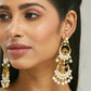 Nuyug 22K Gold-Plated Kundan Studded & Pearl Beaded Layered Chandbalis | Swadesiicart