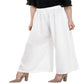 Lagi Women's White Solid Palazzo (PLZ04F) | Swadesiicart