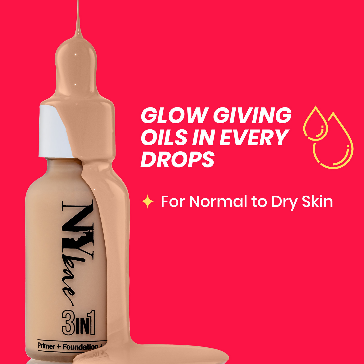 NY Bae 3 in 1 Serum Foundation with Primer Warm Milk 09 - Swadesiicart