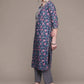 Anubhutee Blue Ethnic Motifs Printed Pure Cotton Kurta with Trousers & Dupatta | Swadesiicart