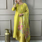 Lemon Viscose chanderi Stitched Suit With Dupatta - Tanisha | Swadesiicart