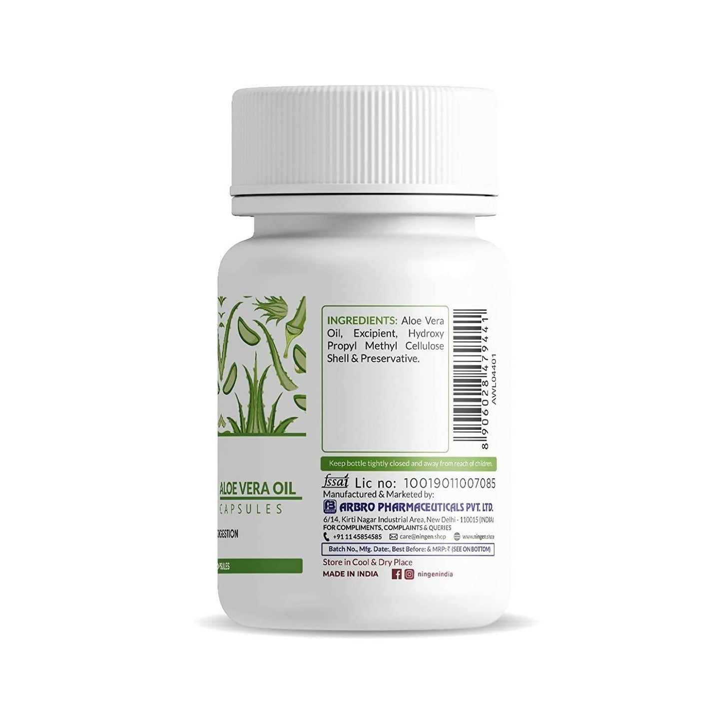 Ningen Aloe Vera Oil Capsules - Swadesiicart