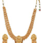 Gold-Polished Pearls Beaded Temple Jewellery Set - Ruby Raang - Swadesiicart