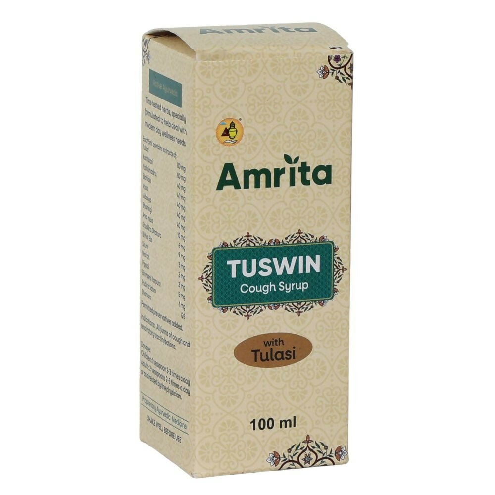 Amrita Tuswin Cough Syrup With Tulasi - Swadesiicart