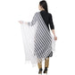 A R Silk Moti Luv Luv Stripe Regular Dupatta White Color Dupatta or Chunni | Swadesiicart