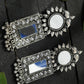 Mominos Fashion Joharkamal Silver-Plated Mirror Design Drop Earrings For Women - Swadesiicart