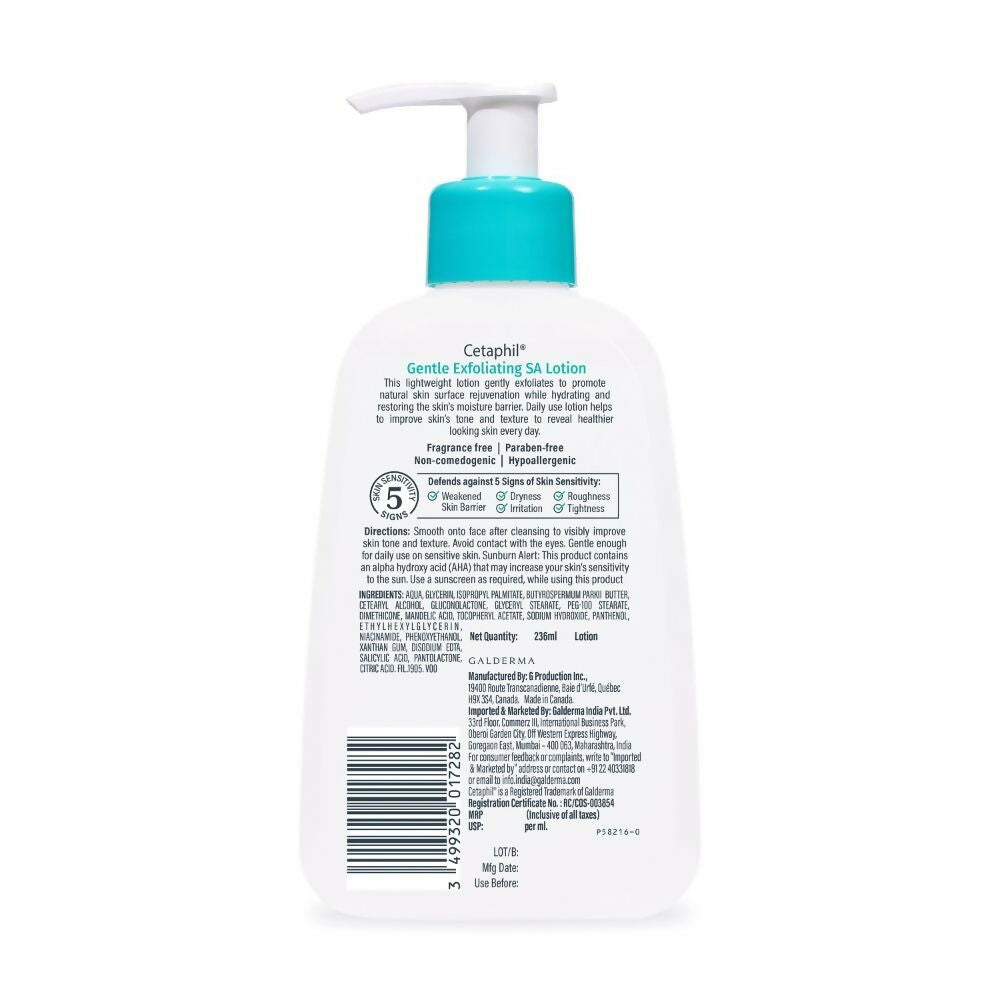 Cetaphil Gentle Daily Exfoliating Lotion With Salicylic Acid For Oily Acne Prone Skin - Swadesiicart