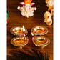 eCraftIndia Set of 4 Handcrafted Brass Diyas | Swadesiicart