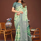 Shree Shyam Fashion Sajni Light Green Linen Cotton Saree