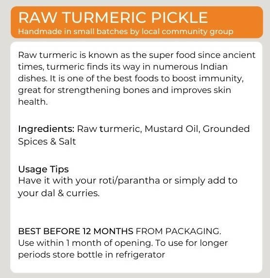 Organic Potli Raw Turmeric Pickle - Swadesiicart