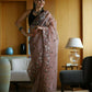 Vamsee Avantika Brown Organza Saree - Swadesiicart