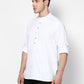 Even Apparels Band Collar White Color Pure Cotton Men's Kurta | Swadesiicart