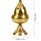 Spillbox Gold-Toned Brass Akhand Diya With Stand Pooja Essential | Swadesiicart
