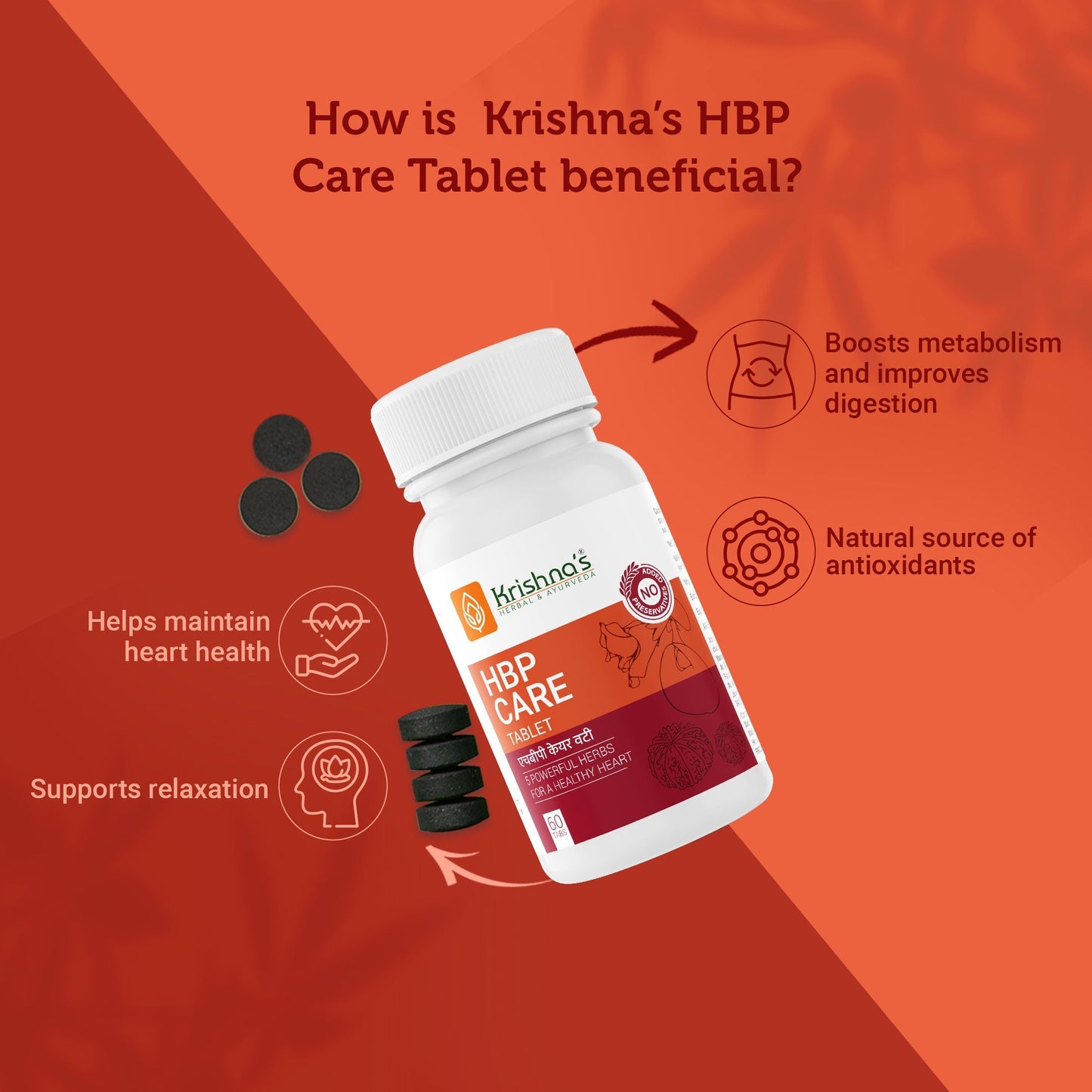 Krishna'S Herbal & Ayurveda Hbp Care Tablets | Swadesiicart