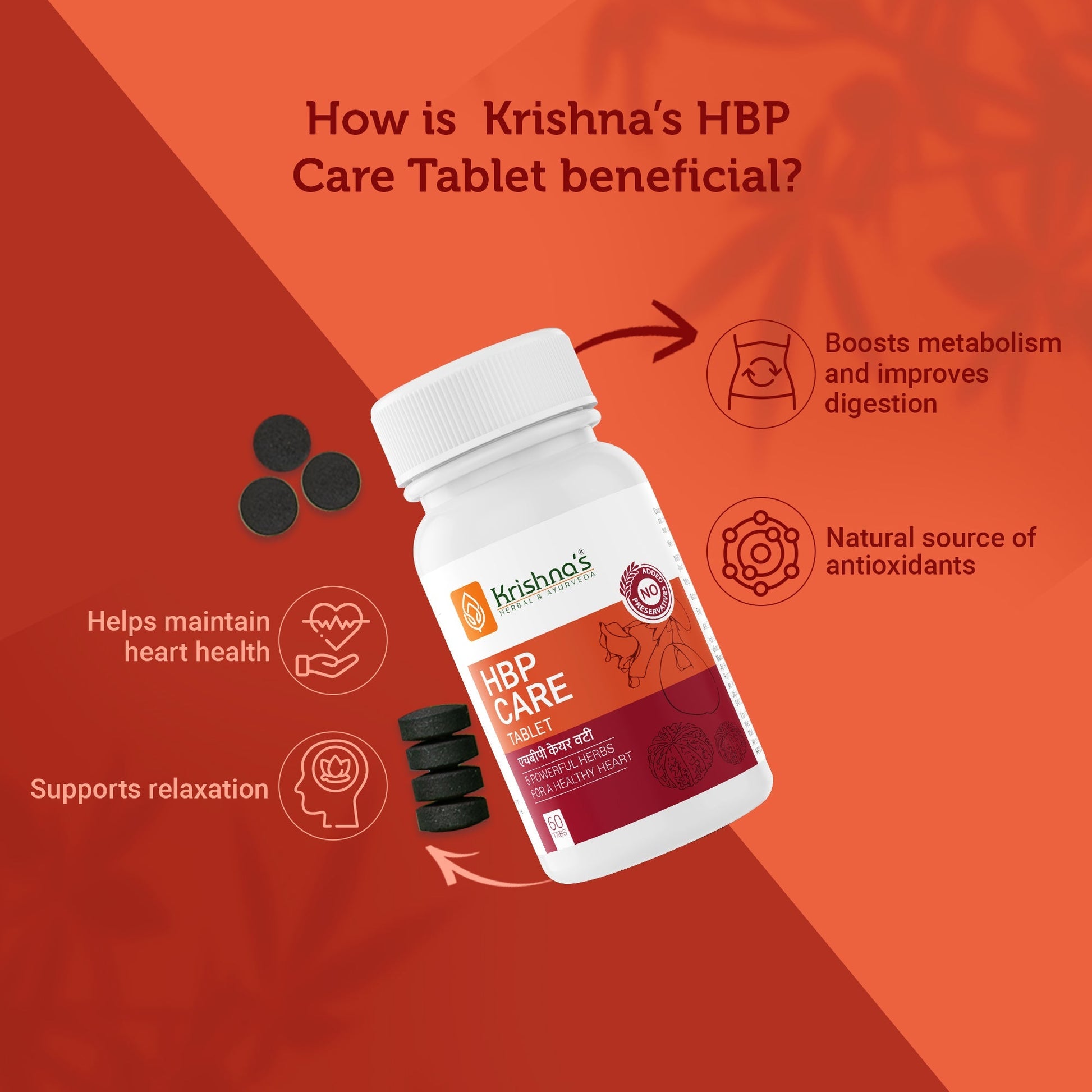 Krishna'S Herbal & Ayurveda Hbp Care Tablets | Swadesiicart