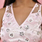 Amodini Designer Studio Pink Floral Sleeveless Padded Blouse