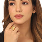 NVR Women Gold-Polished Adjustable Finger Ring | Swadesiicart