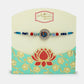 NVR Women & Men Set of 2 Blue Kundan-Studded & Beaded Bhaiya Bhabhi Rakhi With Roli Chawal | Swadesiicart