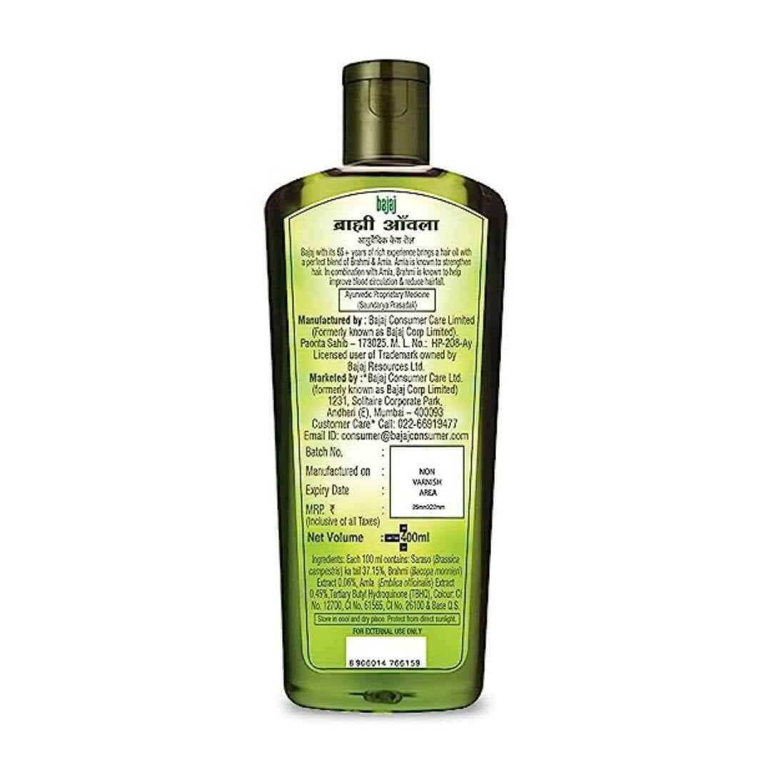 Bajaj Brahmi Amla Hair Oil - Swadesiicart