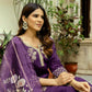 The52 Wine Women's Beautiful Viscose Chanderi Fabric Thread Work Straight Kurta Pant and Dupatta Set - Swadesiicart