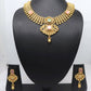 Joban Fashion Peach&Green Stone Pure Brass With Rajwadi Polish Necklace Set | Swadesiicart