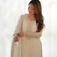 Joban Fashion White Kurta Set Silk Sequence Embroidery Work - Swadesiicart