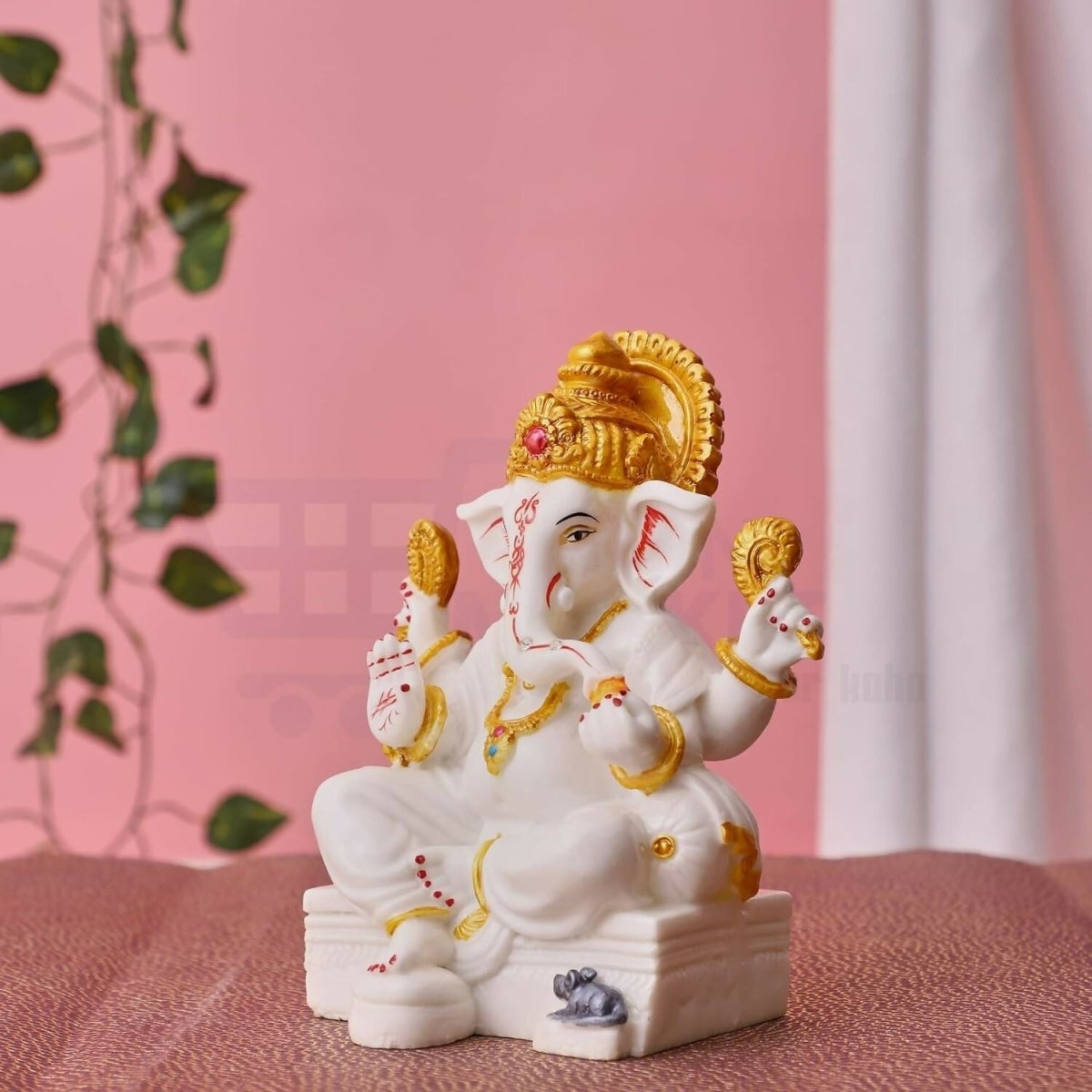 Apnimarket Marble Dust Ganesh Idol - Swadesiicart