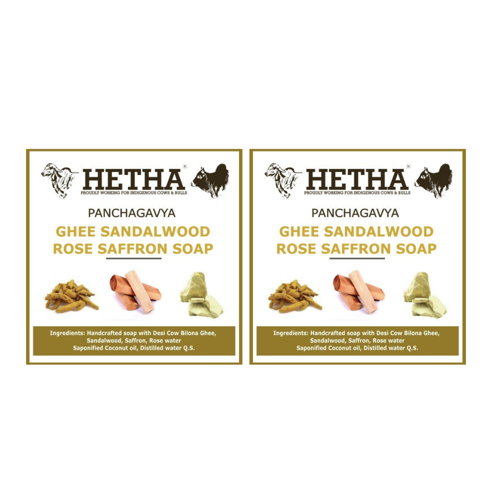 Hetha Ghee Sandalwood Rose Saffron Soap | Swadesiicart