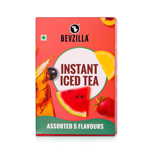 Bevzilla Iced Tea Powder 5 Assorted Flavours Pack | Swadesiicart