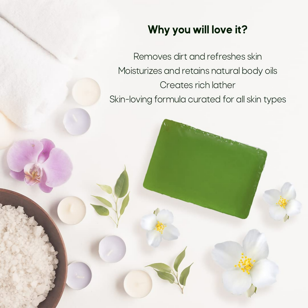LA Organo Handmade Jasmine Bathing Soap - Swadesiicart