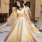 Jyoti Fashion Butter Cream Sequence with Thread Zari Embroidery Georgette Lehenga Choli with Dupatta | Swadesiicart