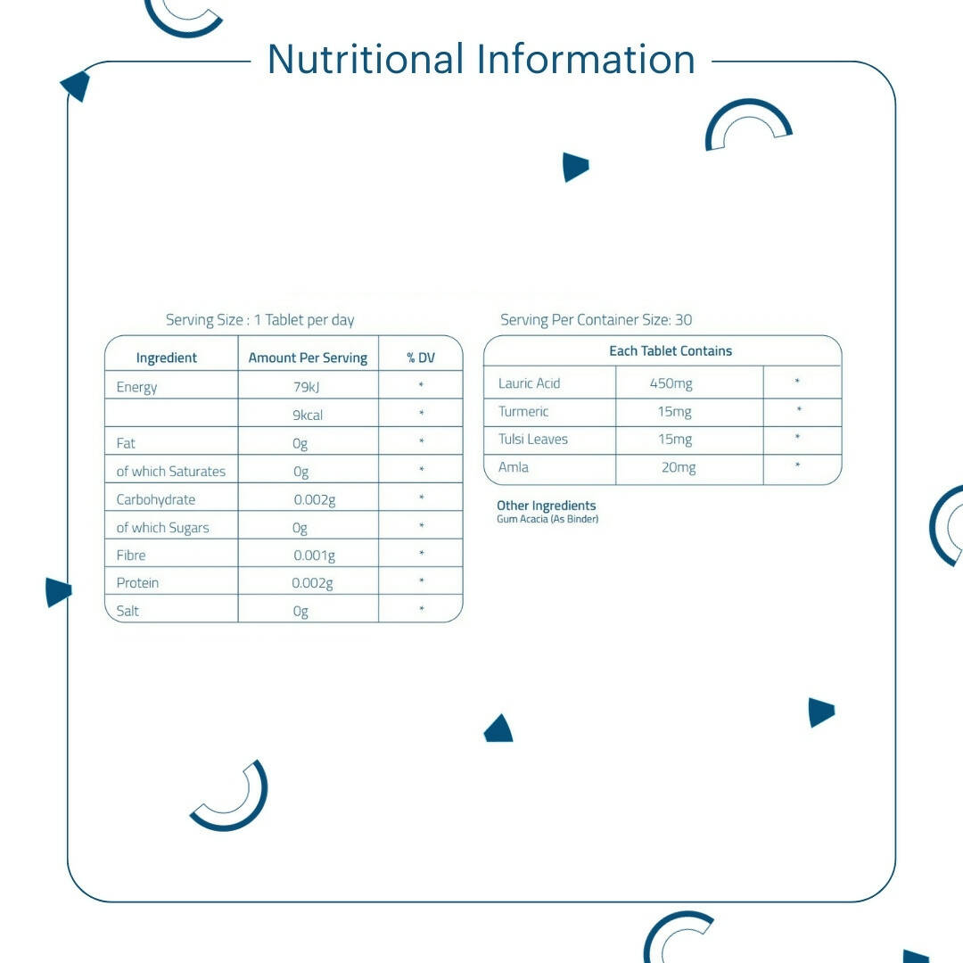 Laurik Immunity Tablets With 90% Lauric For Better Immunity & Health | Swadesiicart