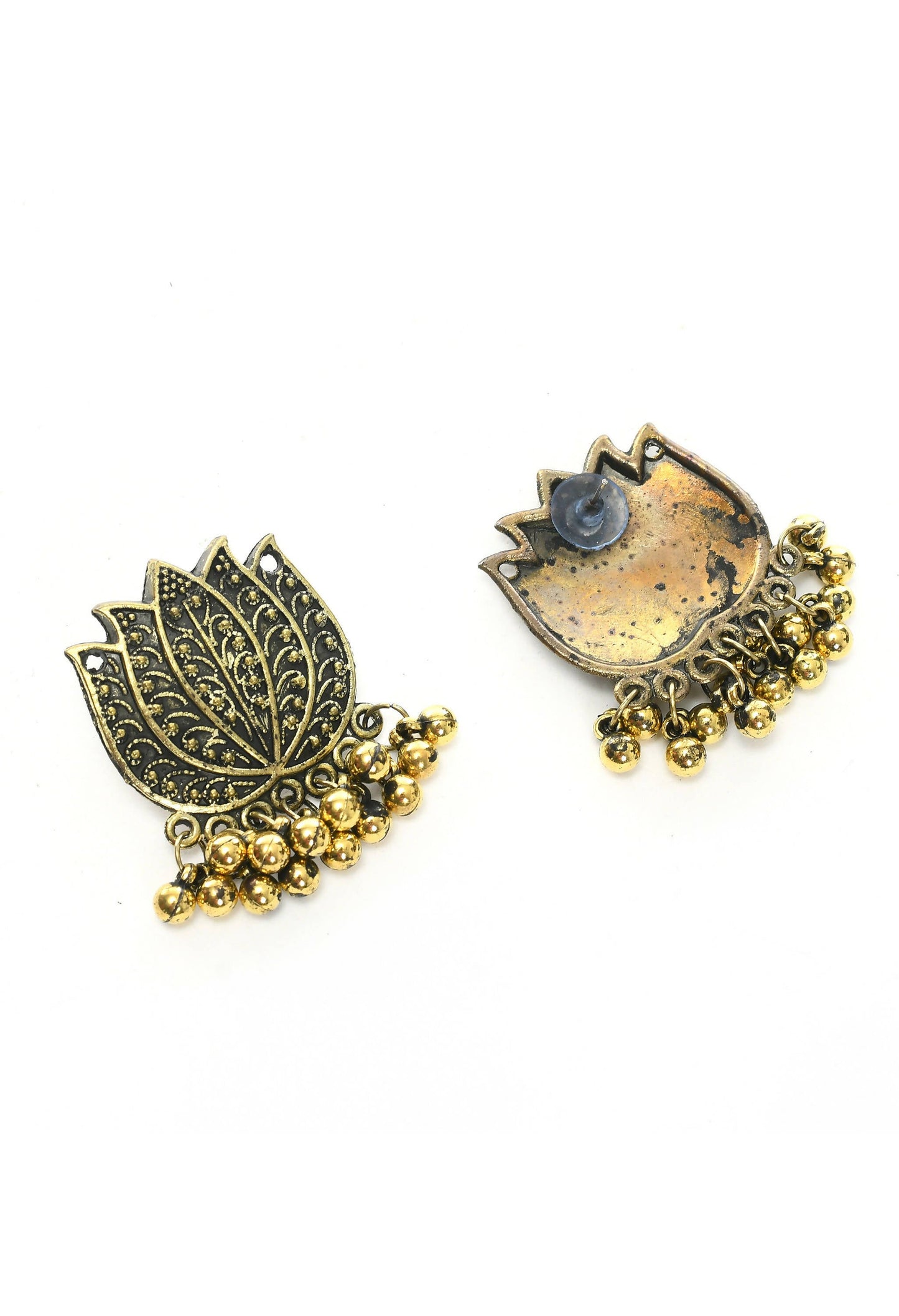 Mominos Fashion Johar Kamal Gold-Polished Brass Finish Lotus Design Choker For Women | Swadesiicart
