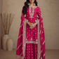 Lorenvalley Fashion Pink Chinon Embroidery With Sequince Work Salwar Kameez Stitched | Swadesiicart