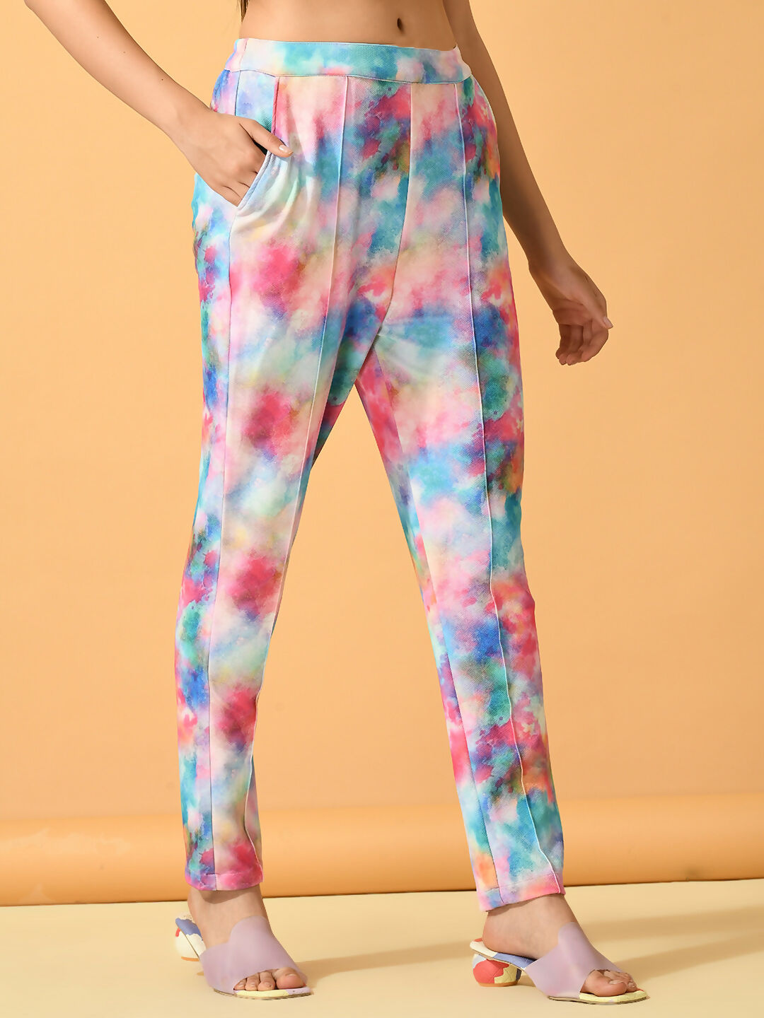 Myshka Women's Multi Printed Coat With Trousers - Swadesiicart