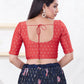 Joban Fashion Pink Tissue Elbow Sleeveless Front Open Blouse - Swadesiicart