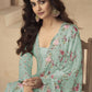 Anaita Sea-Green Chinon Readymade Suit with Embroidery Sequence Work