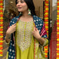 The52 Lemons Women's Gorgeous Embroidered Viscose Chanderi Fabric Straight Kurta Pant with Dupatta Set - Swadesiicart