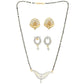 AanyaCentric Gold-Polished Mangalsutra with Pendant, 2 Pair Earrings