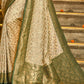 Astita Rajvastra Dark Green Banarasi Silk Saree | Swadesiicart