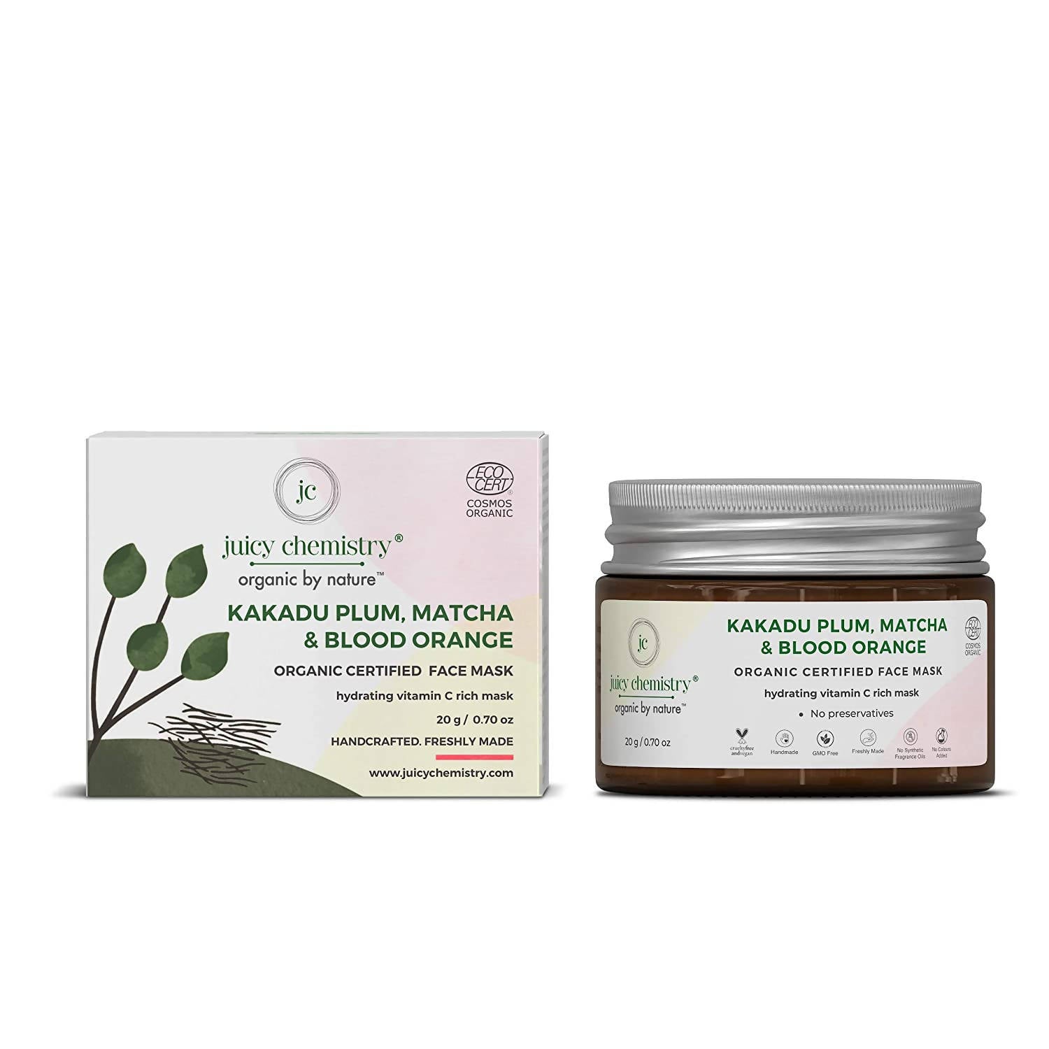 Juicy Chemistry Kakadu Plum, Matcha & Blood Orange Face Mask | Swadesiicart