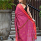 Beatitude Pink Cotton Banarasi Saree | Swadesiicart
