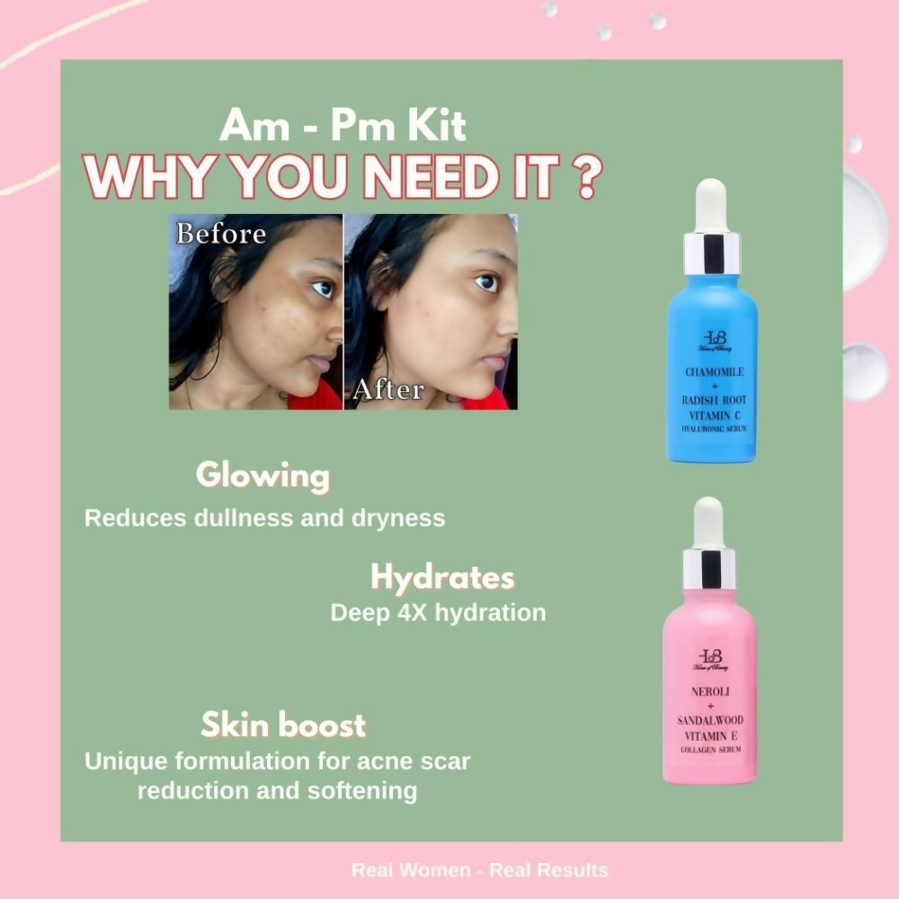 House of Beauty Am + Pm Pack - Collagen + Hyaluronic Serum - Swadesiicart