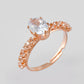 VOJ white CZ-detail Stainless Steel Cubic Zirconia Gold-Polished adjustable finger Ring | Swadesiicart