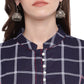 NOZ2TOZ Women's Navy Blue Printed Kurti- (1pc set) - Swadesiicart