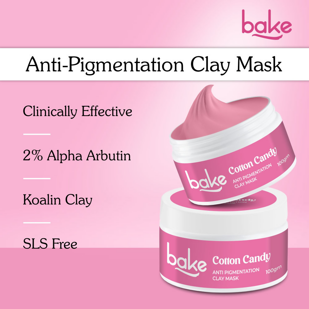 Bake Cotton Candy Anti Pigmentation Clay Mask With Alpha Arbutin | Swadesiicart