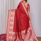 Joban Fashion Red Woven Banarasi Silk Sarees | Swadesiicart