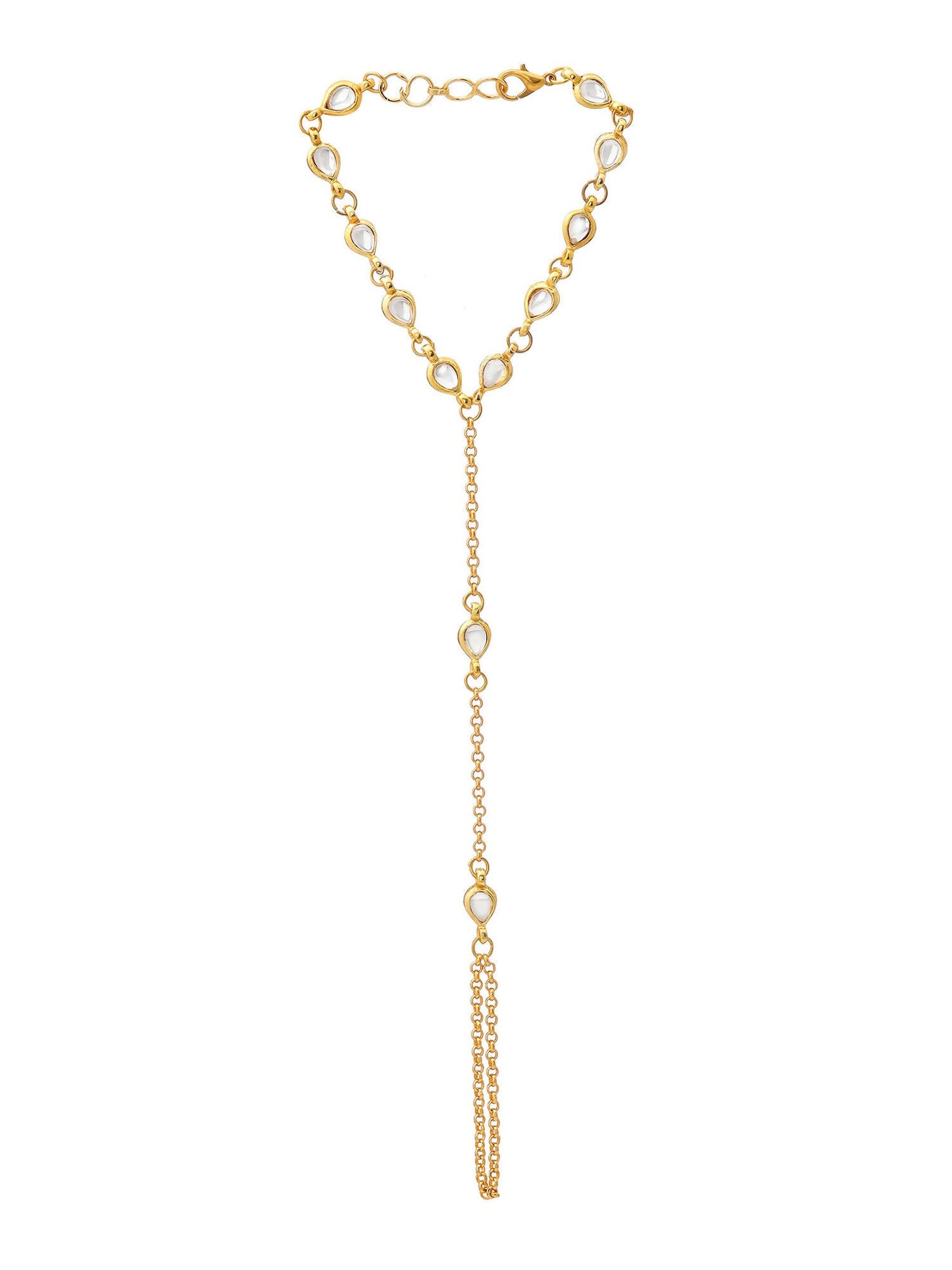 Ruby Raang Kundan & Gold Haath Phool | Swadesiicart